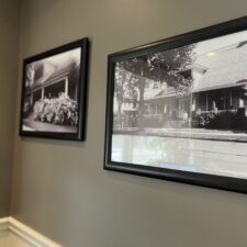An homage to our building's storied history hangs on our walls.